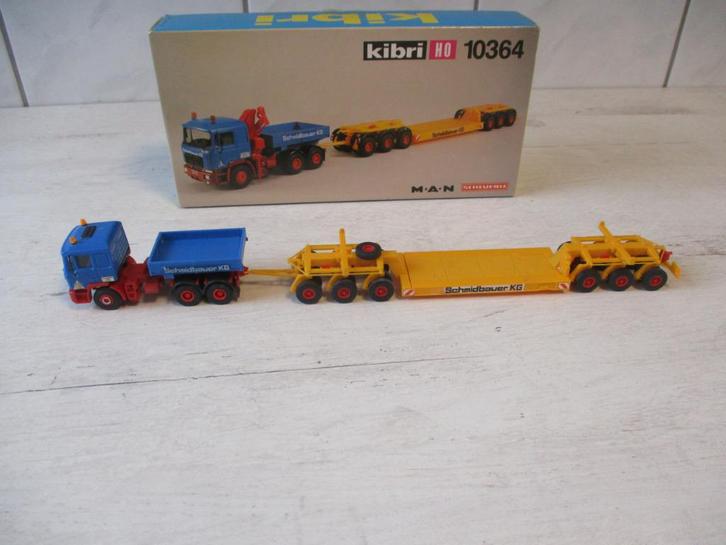 Kibri Mercedes Vrachtwagen met aanhanger Schmidbauer, Hobby en Vrije tijd, Modelauto's | 1:87, Zo goed als nieuw, Bus of Vrachtwagen