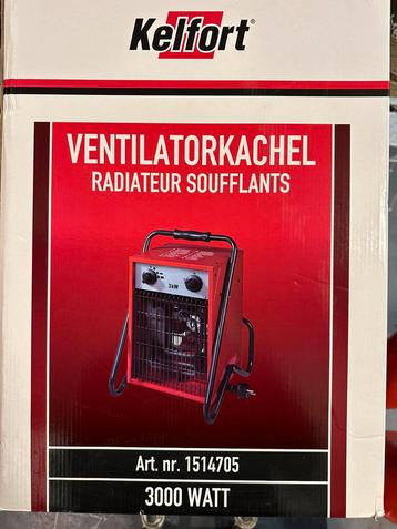 Ventilatorkachels te koop – 2x 2kW & 2x 3kW (Kelfort) beschikbaar voor biedingen