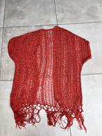 BOHO STIJL BOHEMIAN IBIZA ORANJE GEHAAKTE VEST MET FRANJES, Kleding | Dames, Truien en Vesten, Ophalen of Verzenden, Zo goed als nieuw
