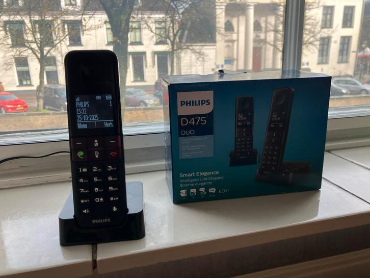 Philips D475 Duo - 2 Handsets - Draadloze Telefoon, Telecommunicatie, Vaste telefoons | Handsets en Draadloos, Gebruikt, 2 handsets