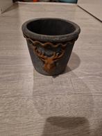 Bloempot met herten decoratie, Ophalen, Gebruikt, Rond, Balkon