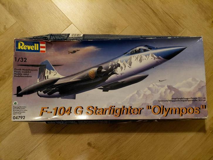 Revell F-104 G Starfighter "Olympos" 1/32 Bouwpakket, Hobby en Vrije tijd, Modelbouw | Auto's en Voertuigen, Zo goed als nieuw