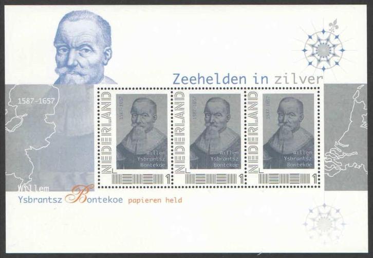 Postzegels Nederlandse Zeehelden: Bontekoe, Postzegels en Munten, Postzegels | Nederland, Postfris, Na 1940, Ophalen of Verzenden