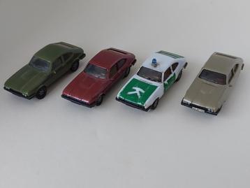 4 X HERPA 4X FORD CAPRI III GHIA 3.0 .. ALLE 4 VOOR 11 EURO beschikbaar voor biedingen
