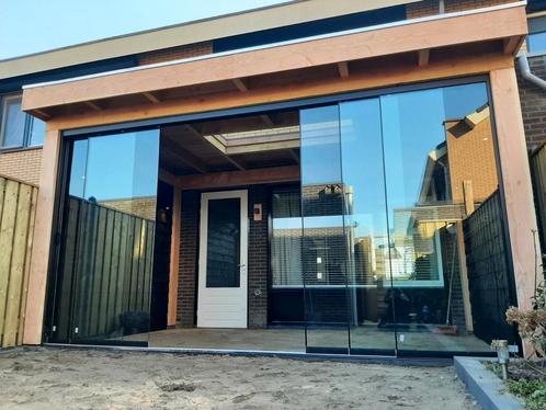 Glazen schuifpuien plaatsen en leveren op maat., Doe-het-zelf en Verbouw, Kozijnen en Schuifpuien, Zo goed als nieuw, Schuifpui