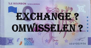 0 euro souvenir exchange/omwisselen ??? beschikbaar voor biedingen