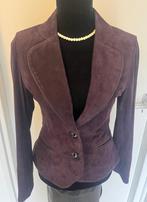Diep paarse suede blazer van YRKK in maat 36, YRKK Den Haag, Verzenden, Paars, Zo goed als nieuw