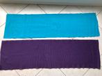 2 Tafellopers, een aqua plaid, Ophalen of Verzenden, Gebruikt