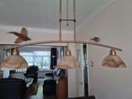 Mooie hanglamp met 3 lampen, Gebruikt, 50 tot 75 cm, Ophalen of Verzenden, Glas