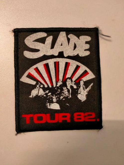 Slade tour 82 1982 hardrock vintage logo patch muziek RARE, Verzamelen, Muziek, Artiesten en Beroemdheden, Zo goed als nieuw, Verzenden