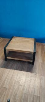 Salontafel Boaz 80x80 cm. Mangohout., Ophalen, 50 tot 100 cm, Vierkant, 50 tot 100 cm