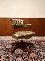 Engelse Captain Chair Chesterfield Bureaustoel, Antiek en Kunst, Ophalen