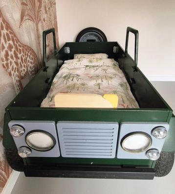 Prachtig houten safari jeep autobed beschikbaar voor biedingen