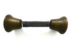 Dubbele bronzen bel no. 12 handbel schoolbel met luide klank, Antiek en Kunst, Ophalen of Verzenden