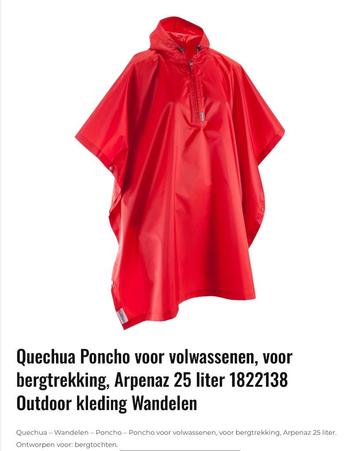Regenponcho z.g.a.n. beschikbaar voor biedingen