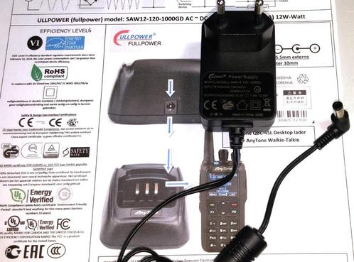 FULLPOWER SAW12-120-1000GD Adapter 12V 1A 12W AnyTone Lader, Audio, Tv en Foto, Opladers, Zo goed als nieuw, Ophalen of Verzenden