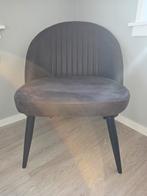 LABEL51 Fauteuil Enzo - Antraciet Microvezel, Huis en Inrichting, Ophalen, Zo goed als nieuw, Metaal, Industrieel