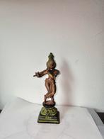 Vintage Krishna Bronzen Beeld, Antiek en Kunst, Ophalen of Verzenden