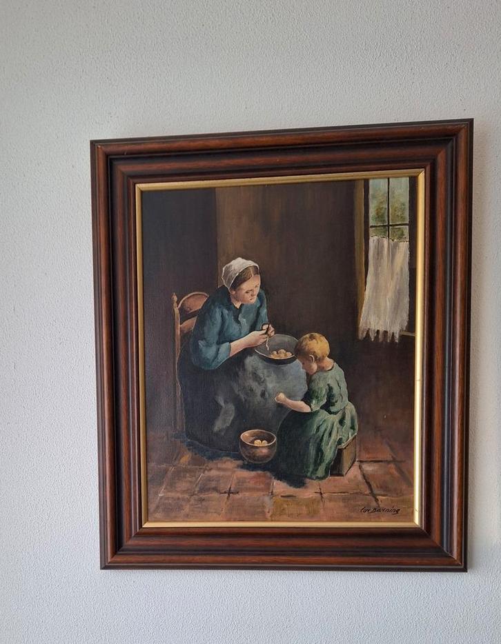 Cor Barning, Moeders keukenhulp, Antiek en Kunst, Kunst | Schilderijen | Klassiek, Ophalen