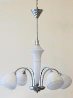 Art Deco lamp jaren 30 chroom nikkel messing glas staand, Ophalen