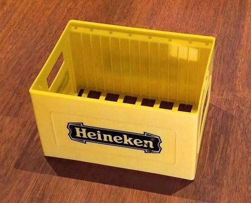 Heineken bierkrat CD-box, Huis en Inrichting, Woonaccessoires | Cd- en Dvd-rekken, Zo goed als nieuw, Cd's, Kunststof, Ophalen of Verzenden
