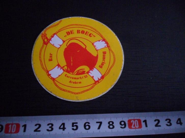 sticker arnhem bar dancing DE BOEG, Verzamelen, Stickers, Zo goed als nieuw, Bedrijf of Vereniging, Ophalen