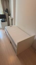 Eenpersoonsbed met matras - Goede staat, Ophalen, 90 cm, Eenpersoons, Wit