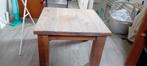 Massief Eiken Salontafel 60x60 - Gebruikt, Gebruikt, Vierkant, Ophalen of Verzenden, Landelijk