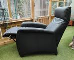 Relax fauteuil zwart, Huis en Inrichting, Ophalen, Eenpersoons, Minder dan 75 cm, Leer