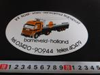 sticker Barneveld VAN MAANEN int. koel vries transport, Ophalen, Zo goed als nieuw