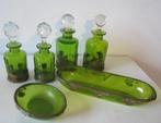 Antieke art nouveau vanity set in bronzen houders, ca 1900, Verzenden