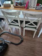 4 witte ikea stoelen, Huis en Inrichting, Stoelen, Ophalen