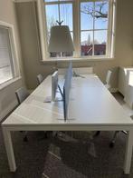 Bureau voor 4 personen, 320x180cm. met 4 bureaustoelen, Ophalen, Zo goed als nieuw, Bureau