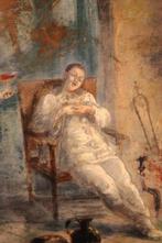 Groot olieverfschilderij uit 1879, Ophalen of Verzenden