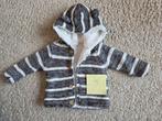 HEMA baby vest mt 50 - Grijs met witte strepen, Gebruikt, Ophalen of Verzenden, HEMA, Truitje of Vestje