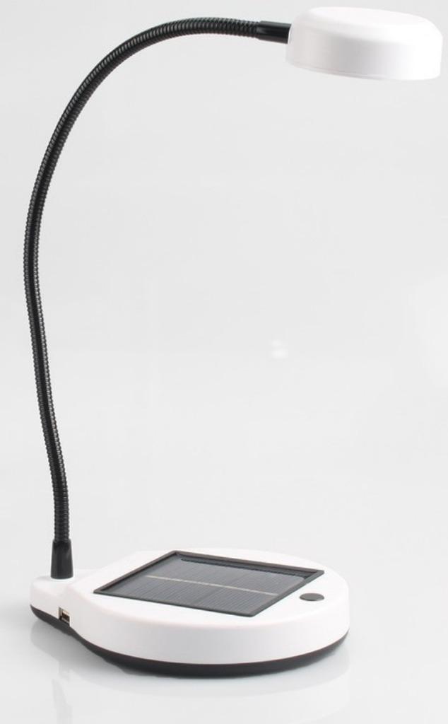 Solar Led bureaulamp met USB lader. - Nieuw, Huis en Inrichting, Lampen | Tafellampen, Nieuw, Minder dan 50 cm, Kunststof, Ophalen of Verzenden