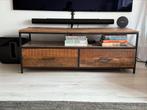 Industrieel TV-meubel mangohout | Loods5 | 140 cm breed, Huis en Inrichting, Kasten | Televisiemeubels, Ophalen, Eikenhout, 100 tot 150 cm