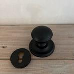 Intersteel voordeurknop deurknop en sleutelrozet zwart staal, Nieuw, Ophalen of Verzenden