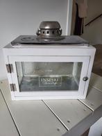 Kaarsenhouder,  windlicht met tekst, Ophalen, Gebruikt, Hout