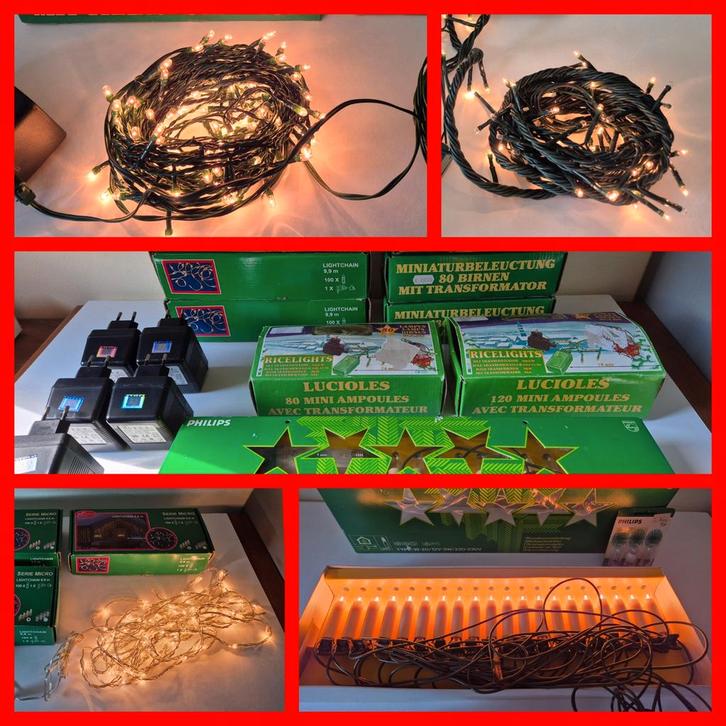 Buiten verlichting snoeren/ trafo's/kaarsverlichting. KERST, Diversen, Kerst, Zo goed als nieuw, Ophalen of Verzenden