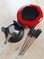 Mooie gietijzeren fonduepan/ fondueset, Witgoed en Apparatuur, Fonduesets, Ophalen, Zo goed als nieuw, Brander