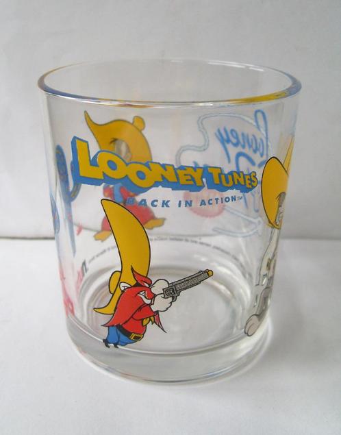 Looney Tunes Nutella Glas Bugs Bunny Yosemite Sam, Verzamelen, Stripfiguren, Zo goed als nieuw, Gebruiksvoorwerp, Looney Tunes