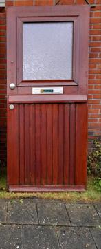 Voordeur, Doe-het-zelf en Verbouw, Deuren en Horren, Ophalen, Gebruikt, 200 tot 215 cm, Glas