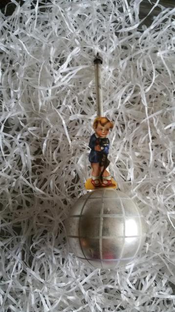 antieke kerstbal nr 384model bal lange hals gesuikerd +prent beschikbaar voor biedingen