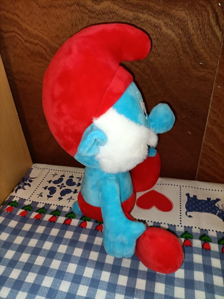 Grote Smurf knuffel smurfen 26 cm groot, Verzamelen, Smurfen, Ophalen of Verzenden, Zo goed als nieuw