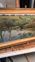 Geweldig mooi schilderij van een bootje in het water., Ophalen of Verzenden