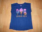 Blauw t-shirt met ijsjes van WE Fashion, maat 146/152 NIEUW!, Meisje, Nieuw, Ophalen of Verzenden, Shirt of Longsleeve