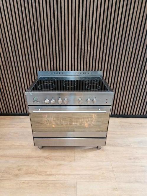 Luxe Rvs Boretti M-system Fornuis keramisch (Gratis bezorgt), Witgoed en Apparatuur, Fornuizen, Zo goed als nieuw, Vrijstaand