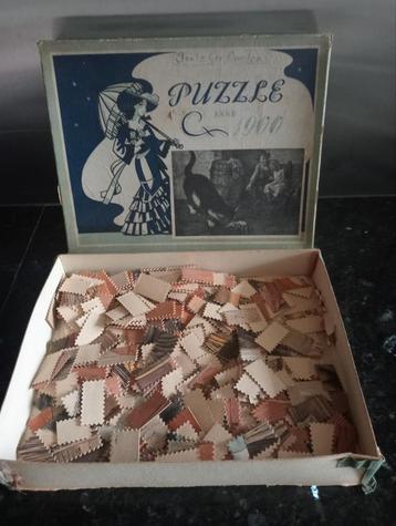 Oude (antieke) bijzondere legpuzzel met kartelranden beschikbaar voor biedingen