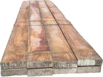 8 Hardhouten balken 7.0x25.0 cm / 4.50 m lang - nr: HB10 beschikbaar voor biedingen